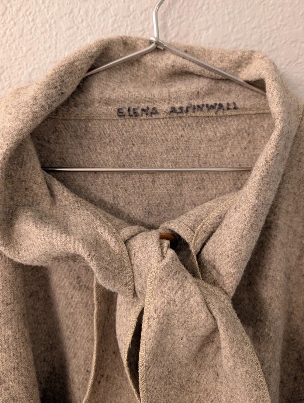 Wool Pullover Cape - Scarf Poncho - Natural Beige - One Size Fits Most